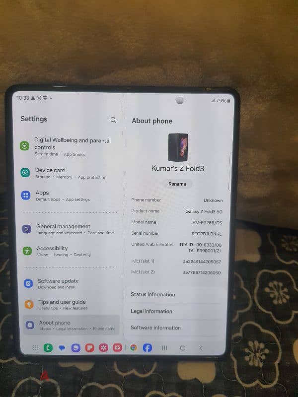 galaxy Z fold 3 256gb 12gb ram 0