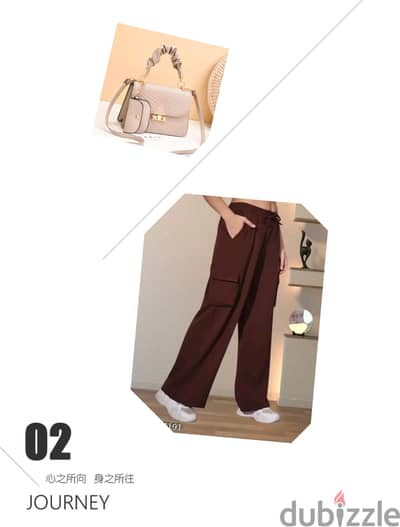 Woman trouser with Free sling bag