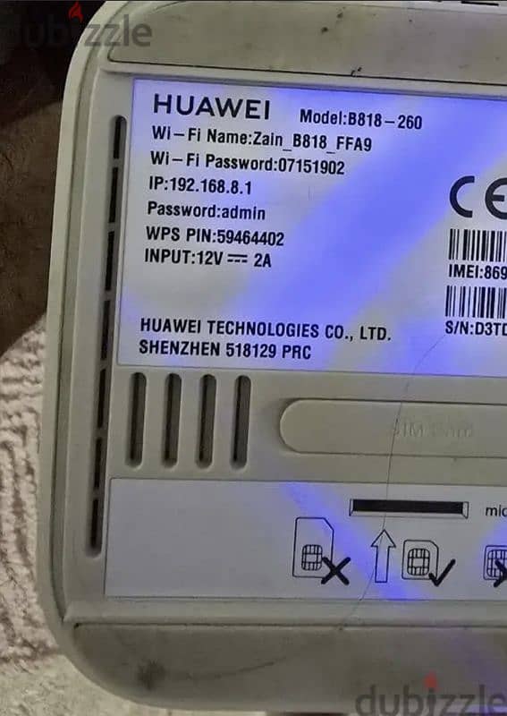 Huawei 4g blot + Zain router for sale 3