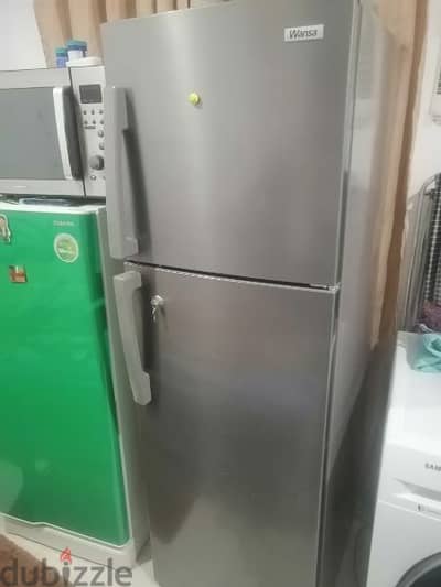 wansa double door fridge for sale in mangaf block 4.