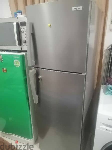 wansa double door fridge for sale in mangaf block 4. 0