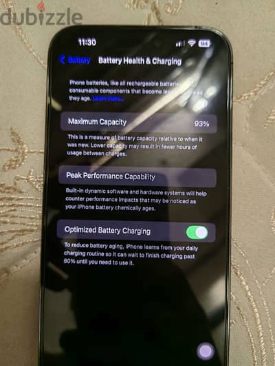 14 pro max 512 gb battery health 93%