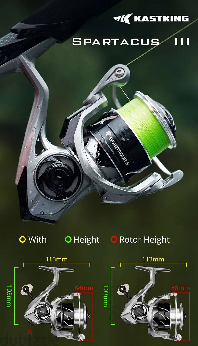 Kastking spartacus iii 3000 6.2:1 new fishing reel ماكينة صيد جديدة 5