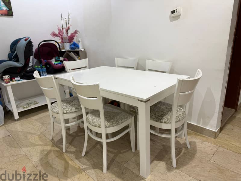 Dining table with 6 chairs 1