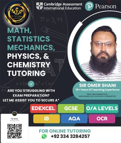 Maths, physics and chemistry tutor