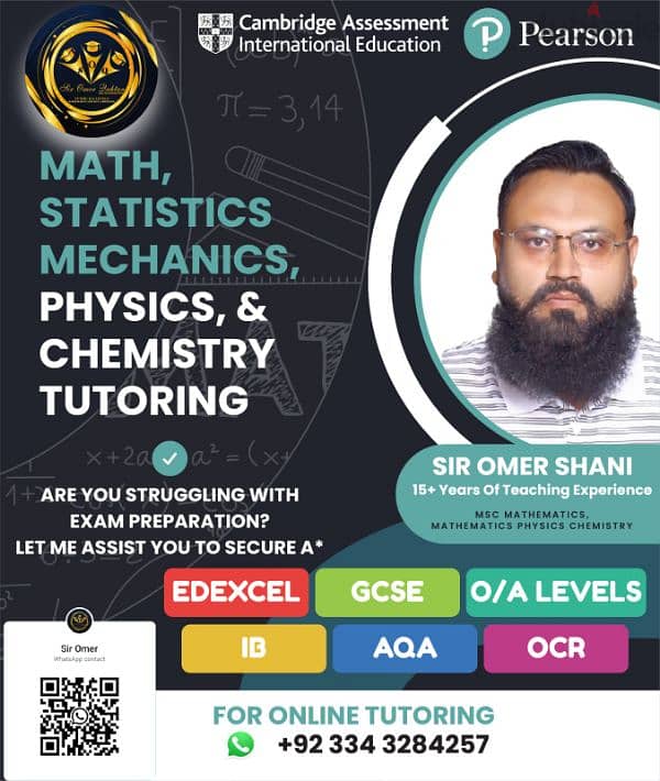 Maths, physics and chemistry tutor 0