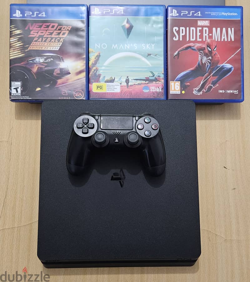 1 TB PS4 + controller +3 games 0