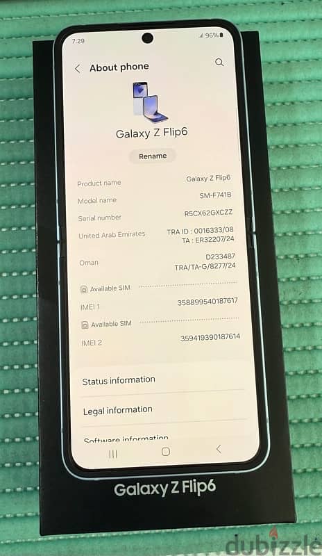 Samsung galaxy Z Flip 6 5G 256 GB Blue 1 Month Used Only! 6