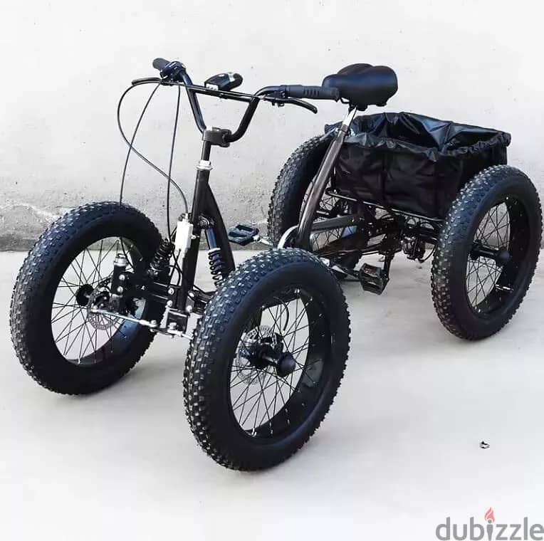 Lightweight Fat Tire 6 Speed Pedal 4 Wheel Off Road Quad Bike Bicycle 0