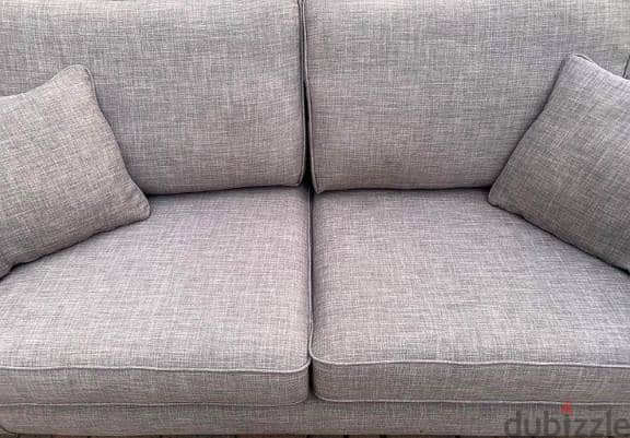 3 seater grey sofa and chair in excellent condition 4