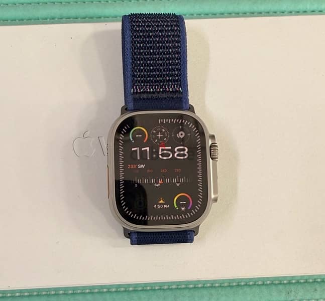 Apple Watch Ultra 2 GPS + Cellular 49mm Natural Titanium Blue Used! 2