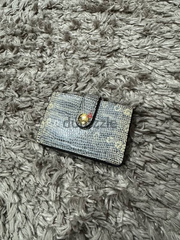 Original MiuMiu lizard leather card wallet 0