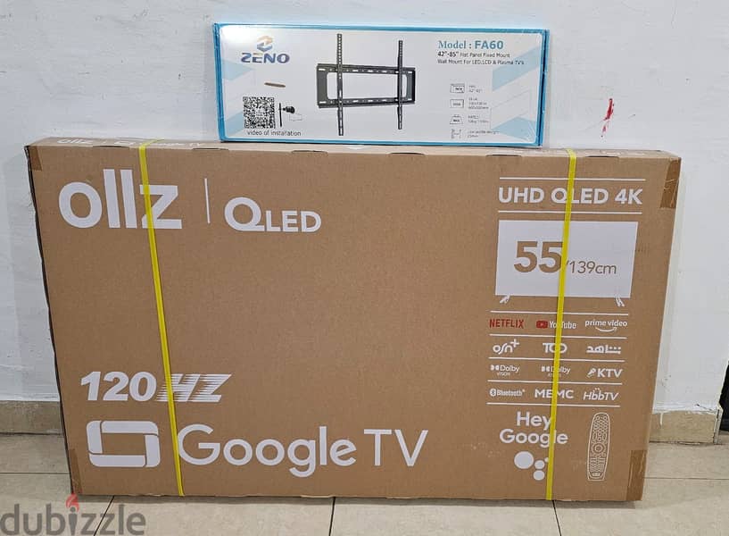 Ollz 55" UHD QLED 4K TV for Sale 0