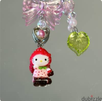 hello kitty sanrio strawberry keychain~