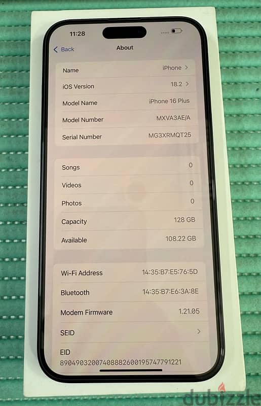 iPhone 16 Plus 5G 128 GB Black Used! 7