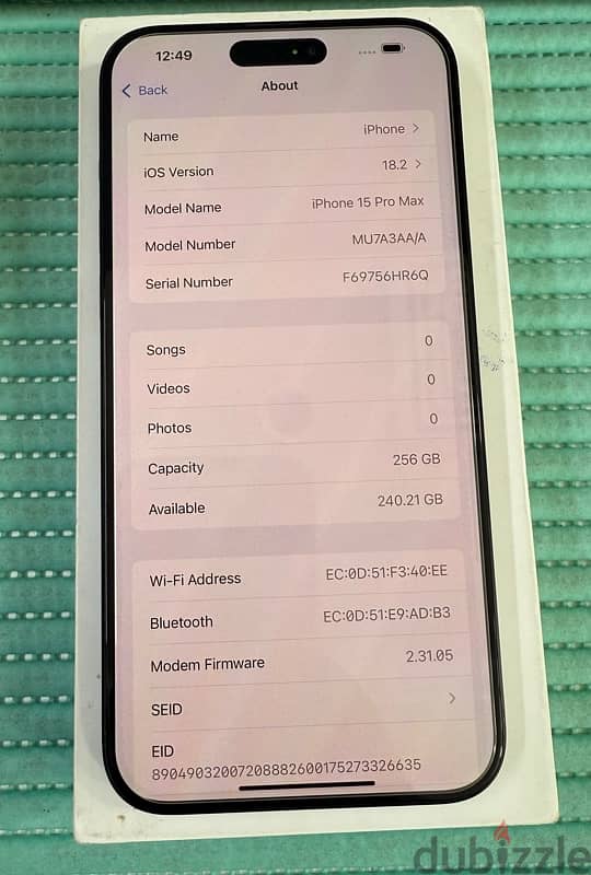 iPhone 15 Pro Max 256 gb Blue titanium Used! 5