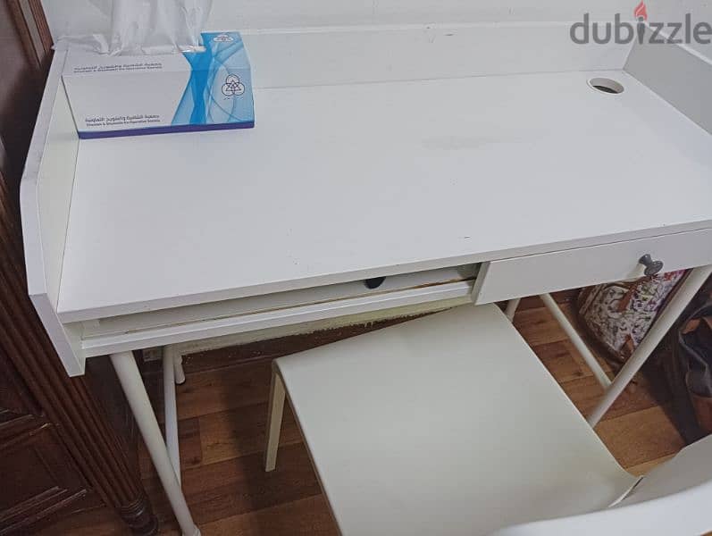 IKEA STUDY TABLE WITH CHAIR IN GOOD CONDITION 1