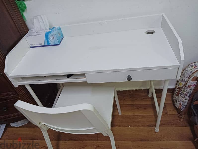 IKEA STUDY TABLE WITH CHAIR IN GOOD CONDITION 3