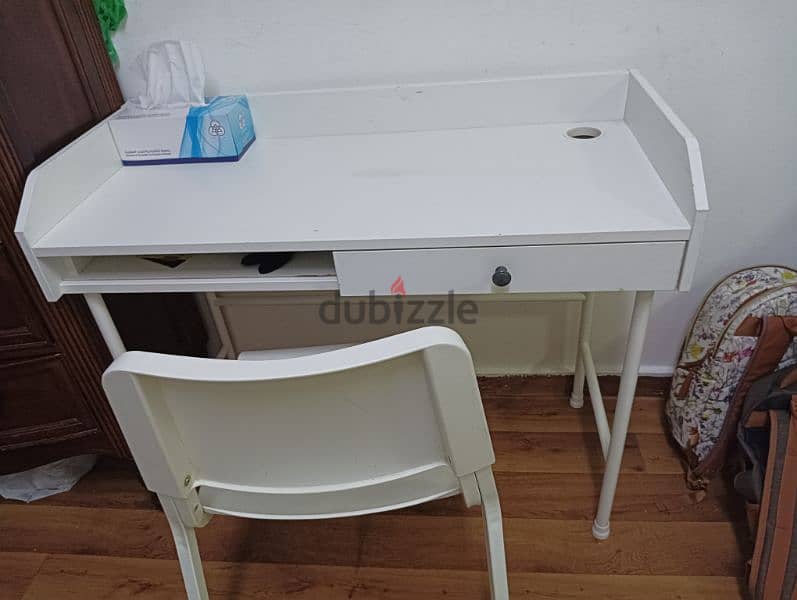 IKEA STUDY TABLE WITH CHAIR IN GOOD CONDITION 4