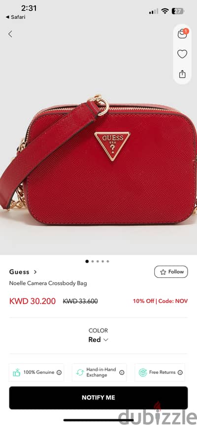 BRAND NEW GUESS CROSSBODY