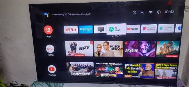 android smart TV 65 inch 4k UHD wansa