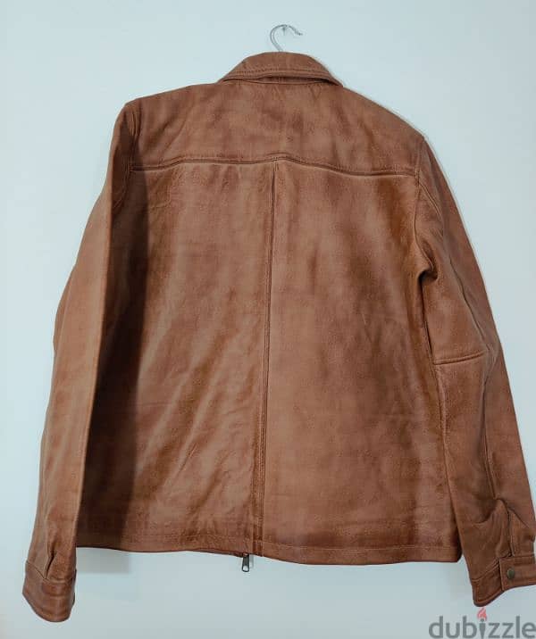 Camel brown Leather jacket 1