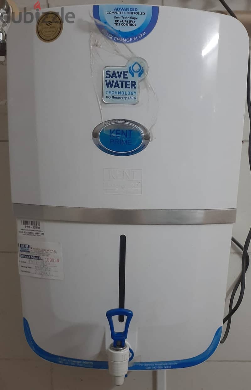 Kent Water Filter In Excelleent Condition For Sale 0