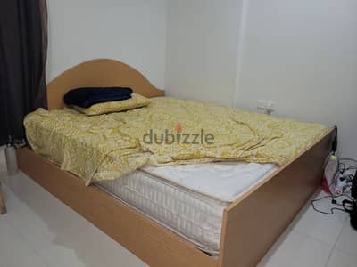 king size cot and mattress for urgent sale