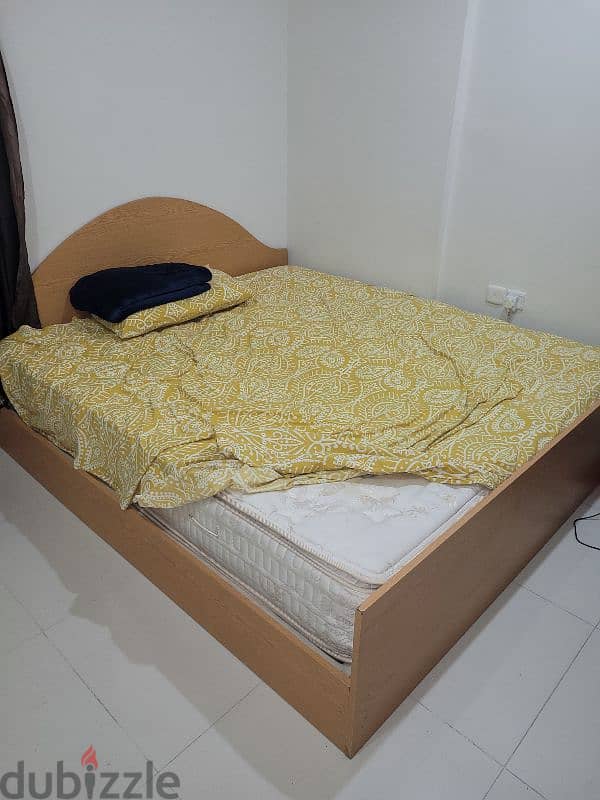 king size cot and mattress for urgent sale 1