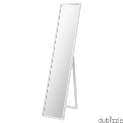 Standing mirror, white, 30x150 cm