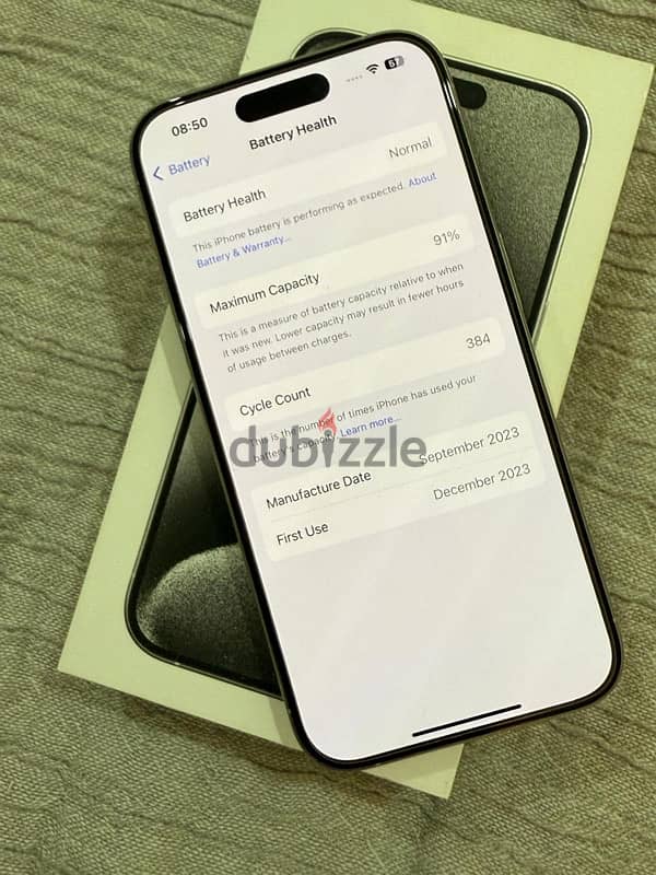 ايفون 15 برو 128 جيجا بحالة ممتازة   Iphone 15 pro excellent condition 2