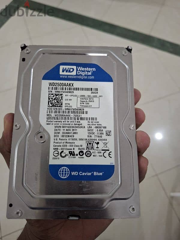 western digital 250gb harddisk 1