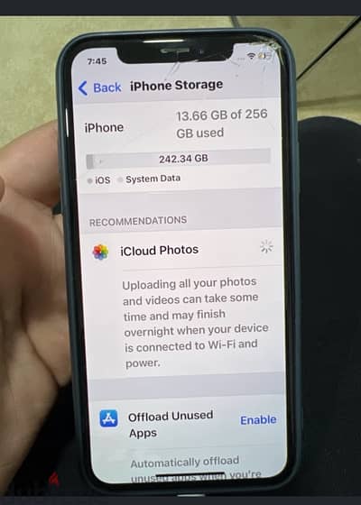 iPhone XS a little cracked on top 256 GB