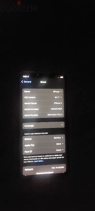 iphone x face id issue very good condition. with two cover 1