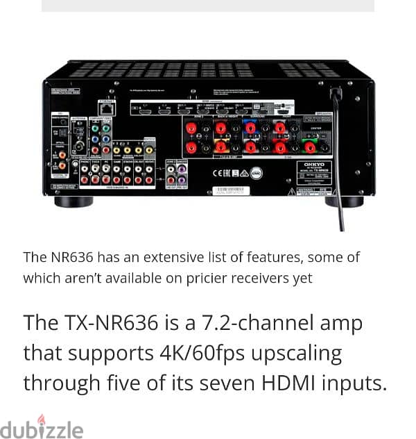 ONKYO TX-NR 636 Dolby Atmos 4k ultra hd wifi Bluetooth USB optical 0