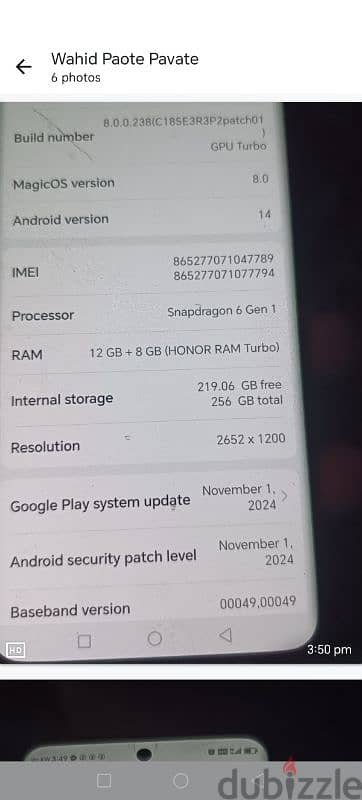 honor x9b 20. ram 256 gb memory 0