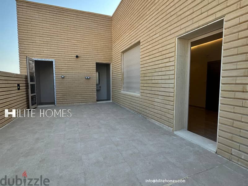 FIVE BEDROOM BRAND NEW TRIPLEX WITH ROOF FOR RENT IN AL FUNAITEES 8