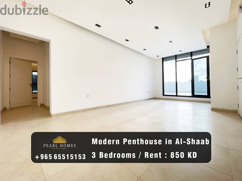 Modern Penthouse for Rent in Al-Shaab 0