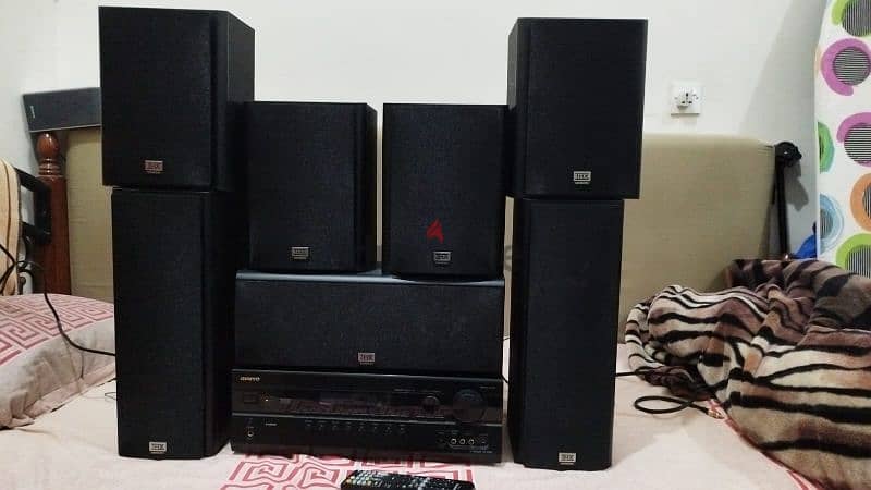 onkyo full set 7 speaker amplifair 15 woofer 2