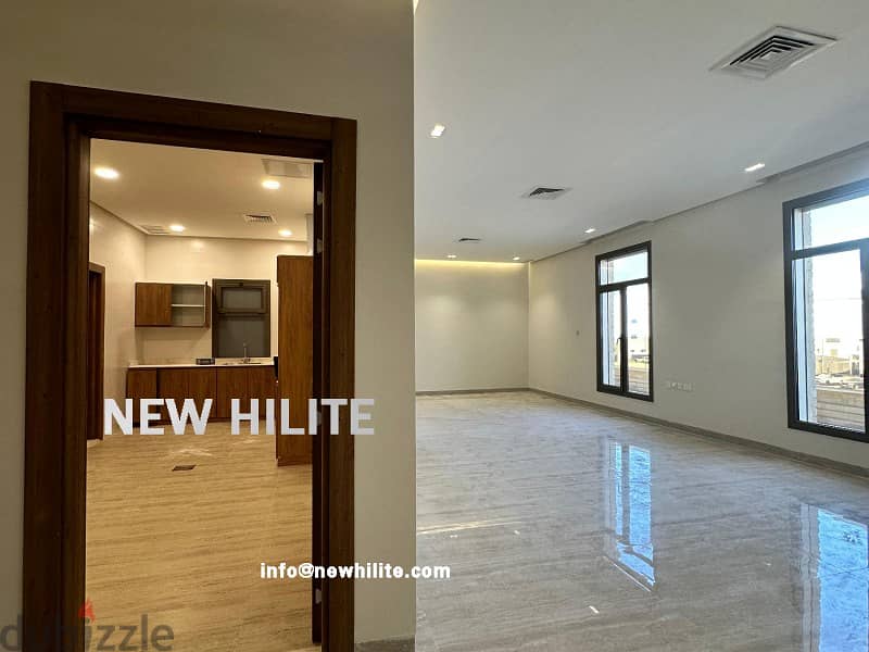 BRAND NEW FIVE BEDROOM TRIPLEX WITH ROOF FOR RENT IN AL FUNAITEES 5