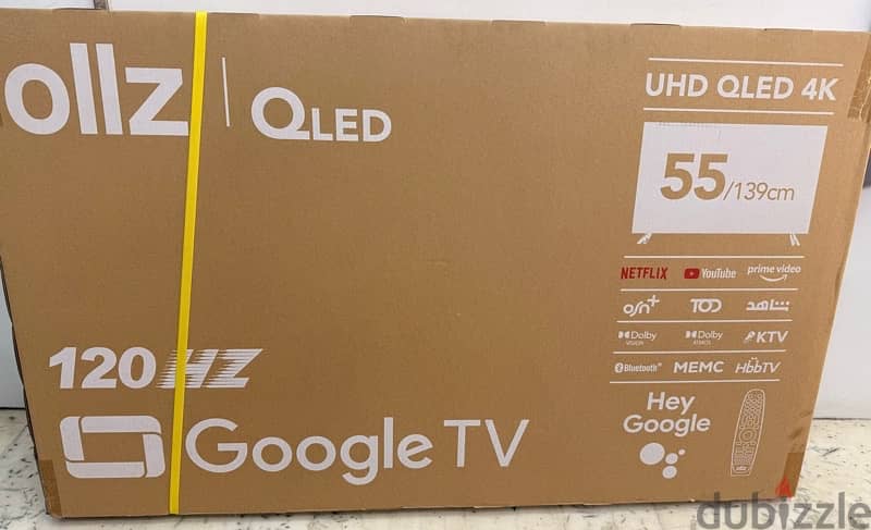 OlIZ 55" QLED 4K  Google Smart TV New Sealed! 1