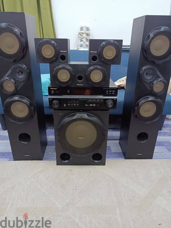 pioneer home theater system full set good condition no remote 8