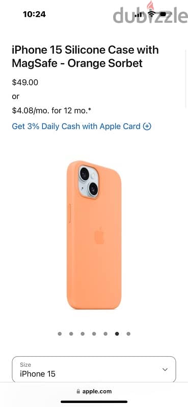 iPhone 15 Apple orginal Silicone Case (orange) with MagSafe 3