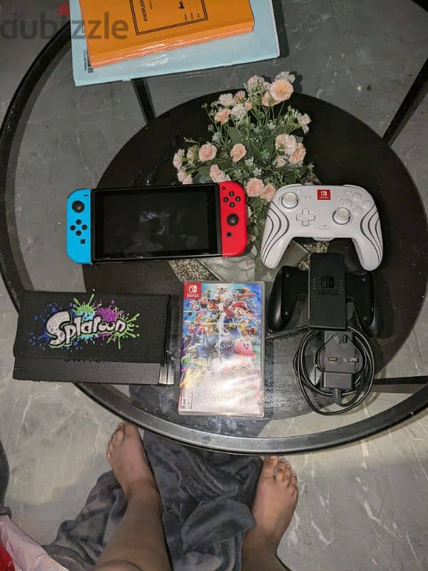 new Nintendo switch and controller and game 0