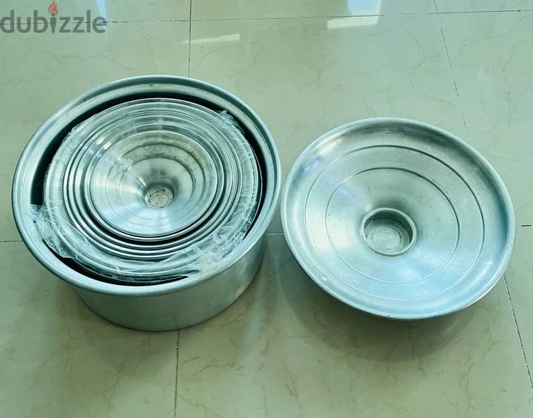 7 x Aluminium Cooking Pot with Lid | قدر ألومنيوم 3