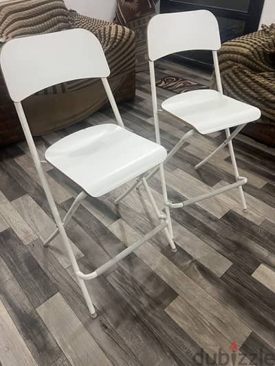 IKEA bar stool with backrest or foldable high chair for sale