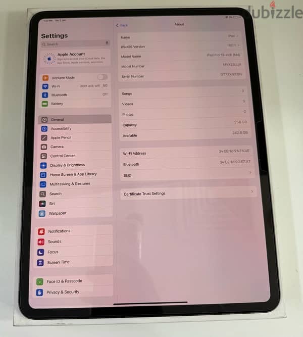 Apple iPad Pro 13”M4 256 GB WiFi Black Used! 6