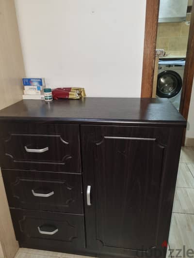 Side cabinet black color | durable and stylish