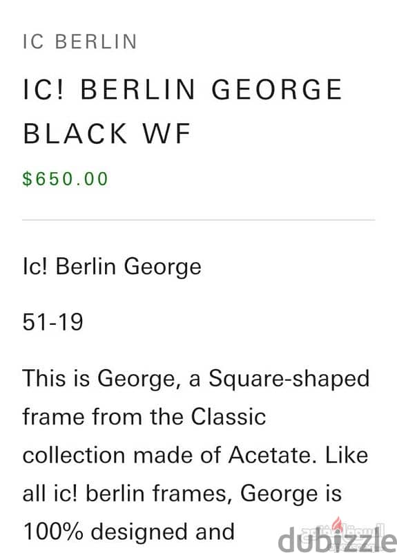 ( ic ! Berlin george ) origenal glasses like new 3