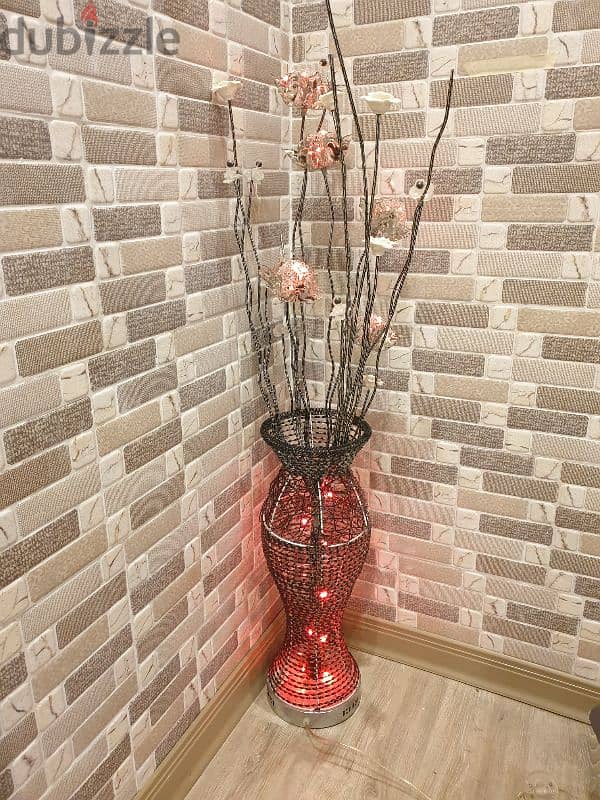 5 color lights crystal flower vase 0